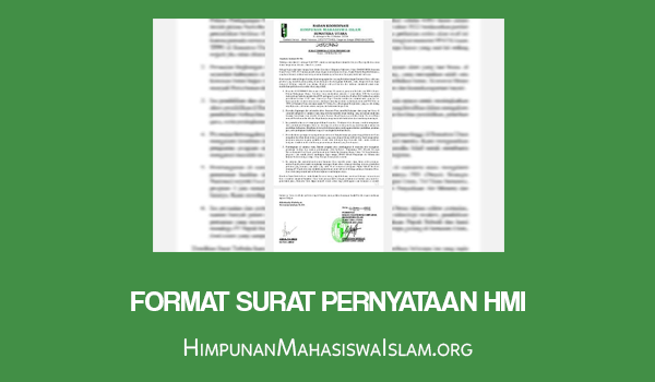 Format Surat Pernyataan HMI