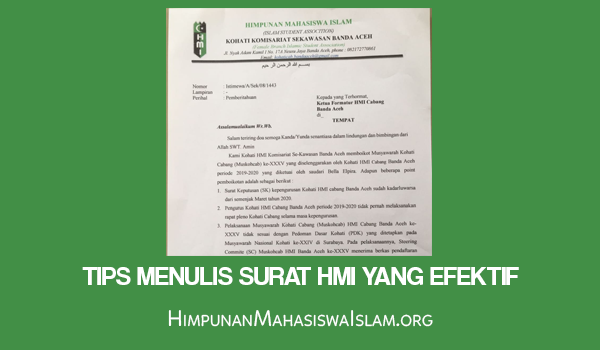 Tips Menulis Surat HMI yang Efektif