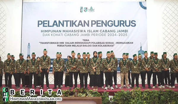 HMI Jambi Dilantik, Tesa Mardian Siap Hadapi Polarisasi Sosial