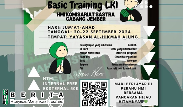 HMI Sastra Jember Gelar Basic Training LK1 untuk Kader Baru